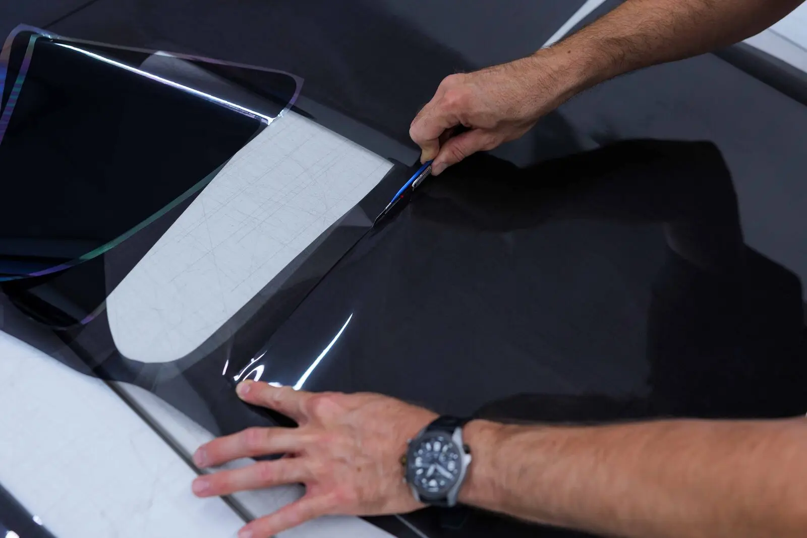 Bentley Flying Spur ceramic tint install detail