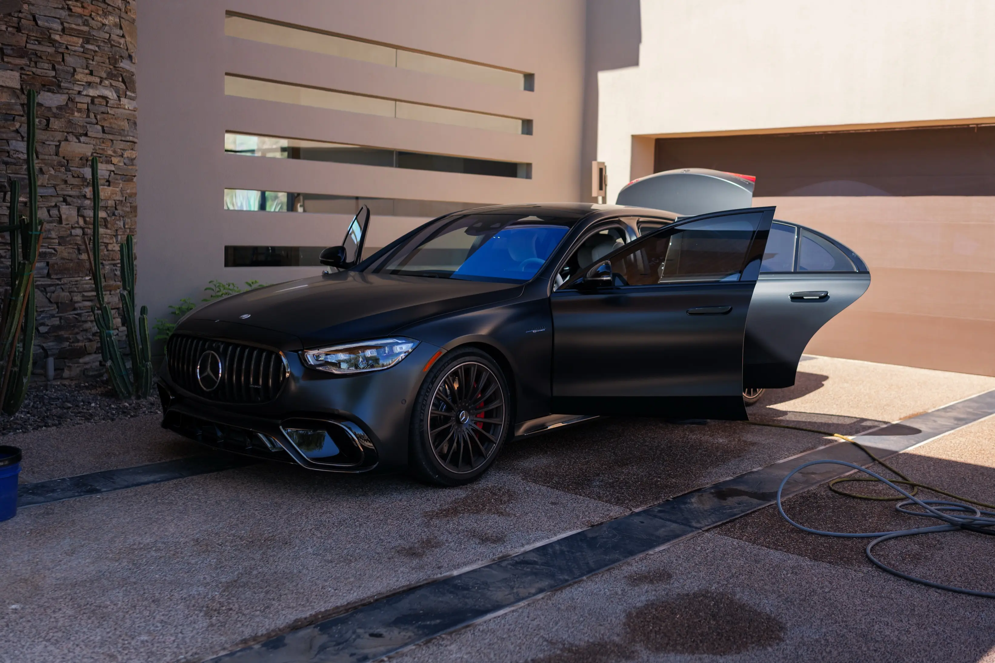 Foam wash during a mobile auto detail by Sudz & Shade, the Valley