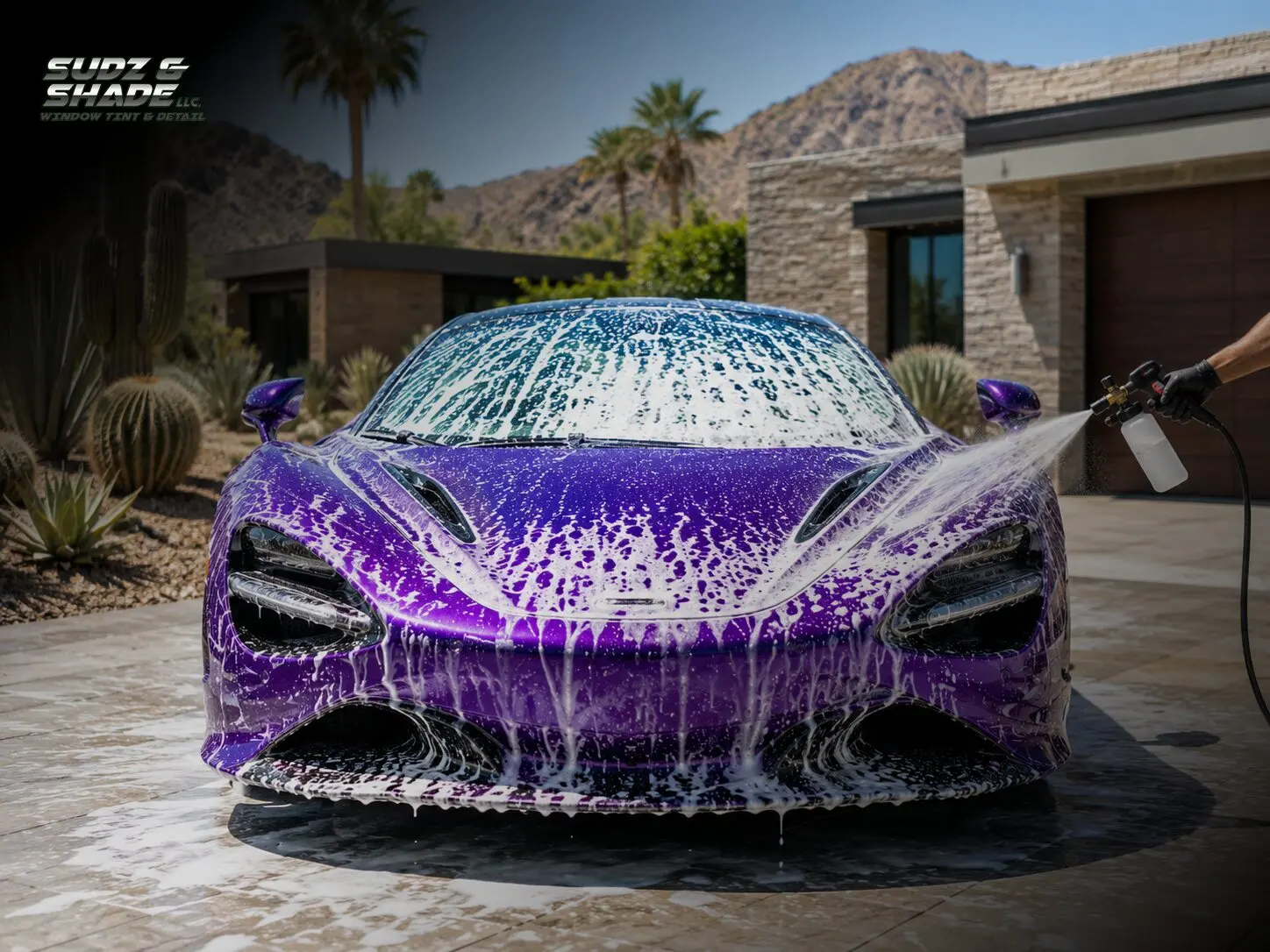 Mobile detail and ceramic coating on a McLaren in Scottsdale, Arizona