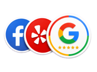 Rated five stars on Google, Yelp, and Facebook